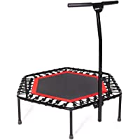 SportPlus Cama Elástica Fitness - Función de Plegado Opcional - Ø 126 cm - Suspensión Silenciosa - Mango Regulable en 5…